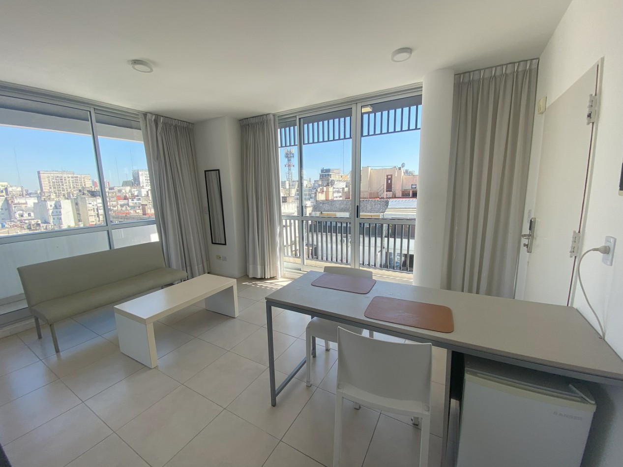 Departamento Amoblado en Congreso - Monoambiente Grande con doble Balcon. 