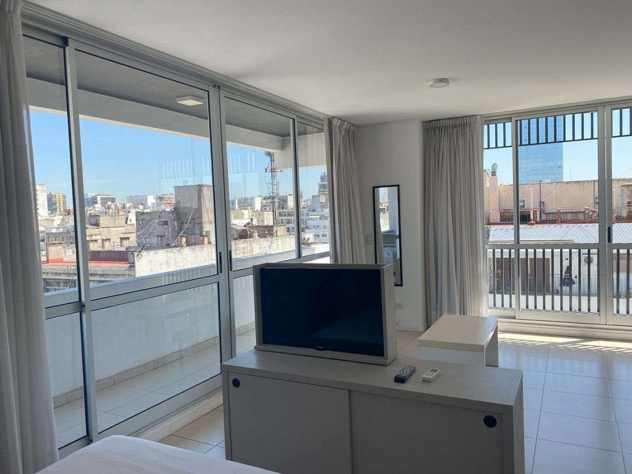 Departamento Amoblado en Congreso - Monoambiente Grande con doble Balcon. 